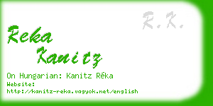 reka kanitz business card